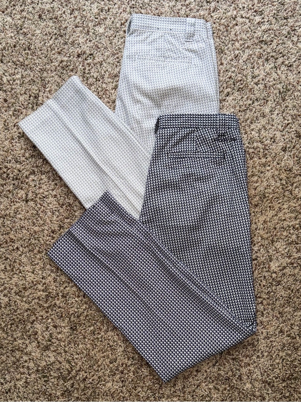 Bundle 2 men’s *Adidas Golf* lightweight wicking checkered casual golf pants 32